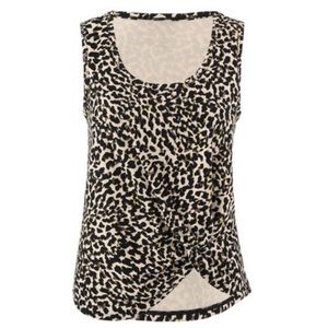 CABI Knotty Tank, Leopard Print, Sz Med, NEW in packaging.